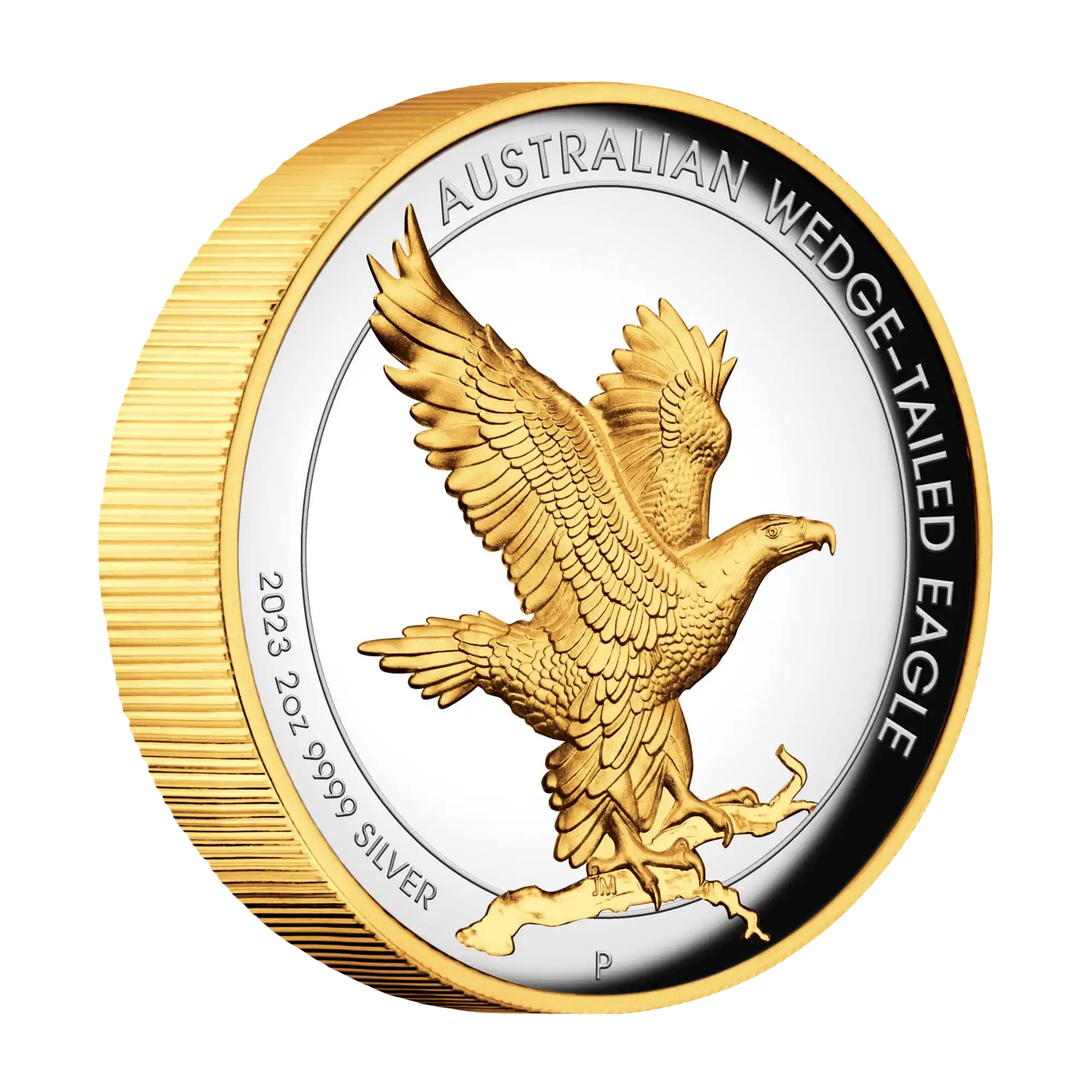 2023 Perth Mint Wedge-Tailed Eagle 2oz Silver HR Gilded Coin