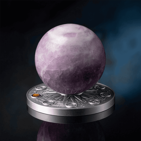 2024 Ghana Solar System Mercury 2oz Silver Proof Coloured Spherical Coin