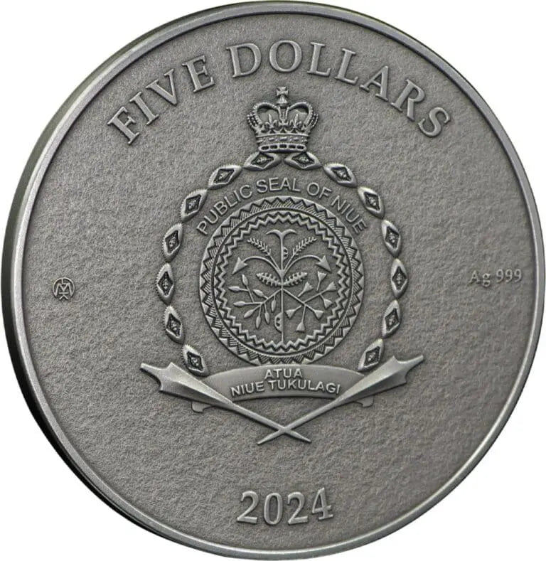 2024 Niue The Heart COR Essentia Series 3oz Silver Antique Coin