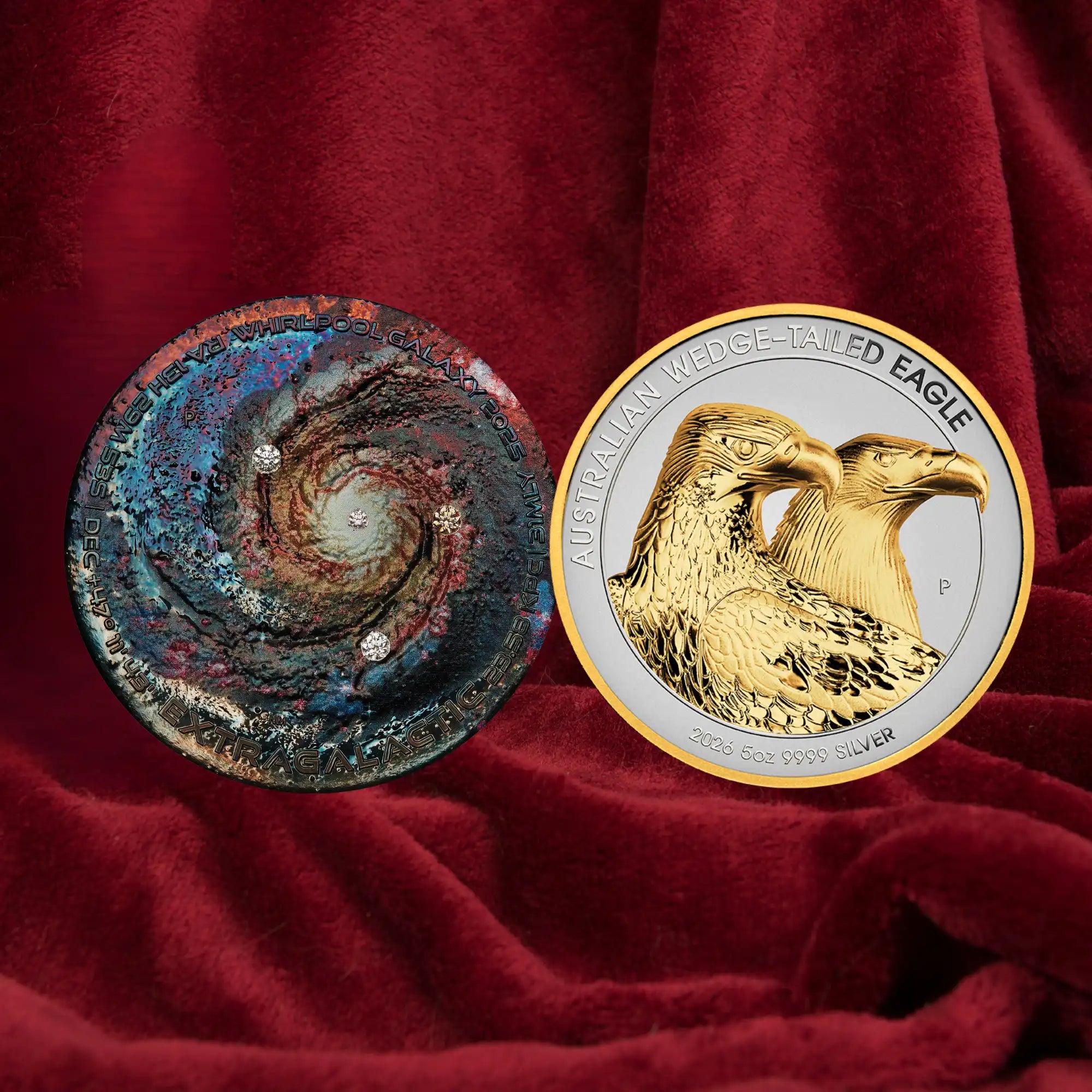 2025–2026 Perth Mint Extragalactic & Wedge-Tailed Eagle 5oz Silver 2-Coin Collection