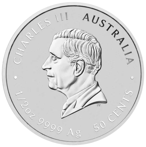 2025 Perth Mint Lunar Snake 1/2oz Silver Coloured Coin
