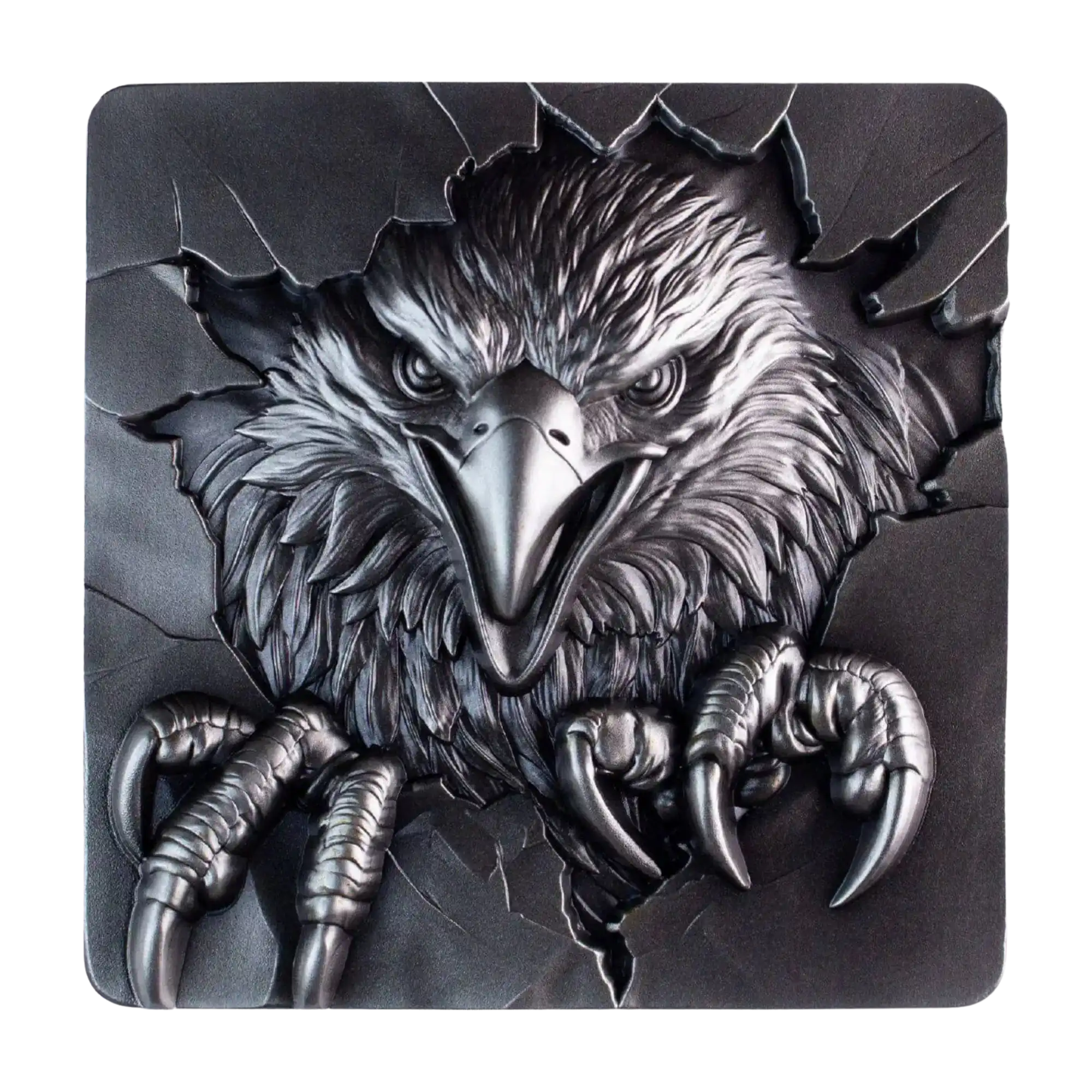🦅 2025 South Korea Furious Beasts Eagle 2oz Silver Antiqued Stacker