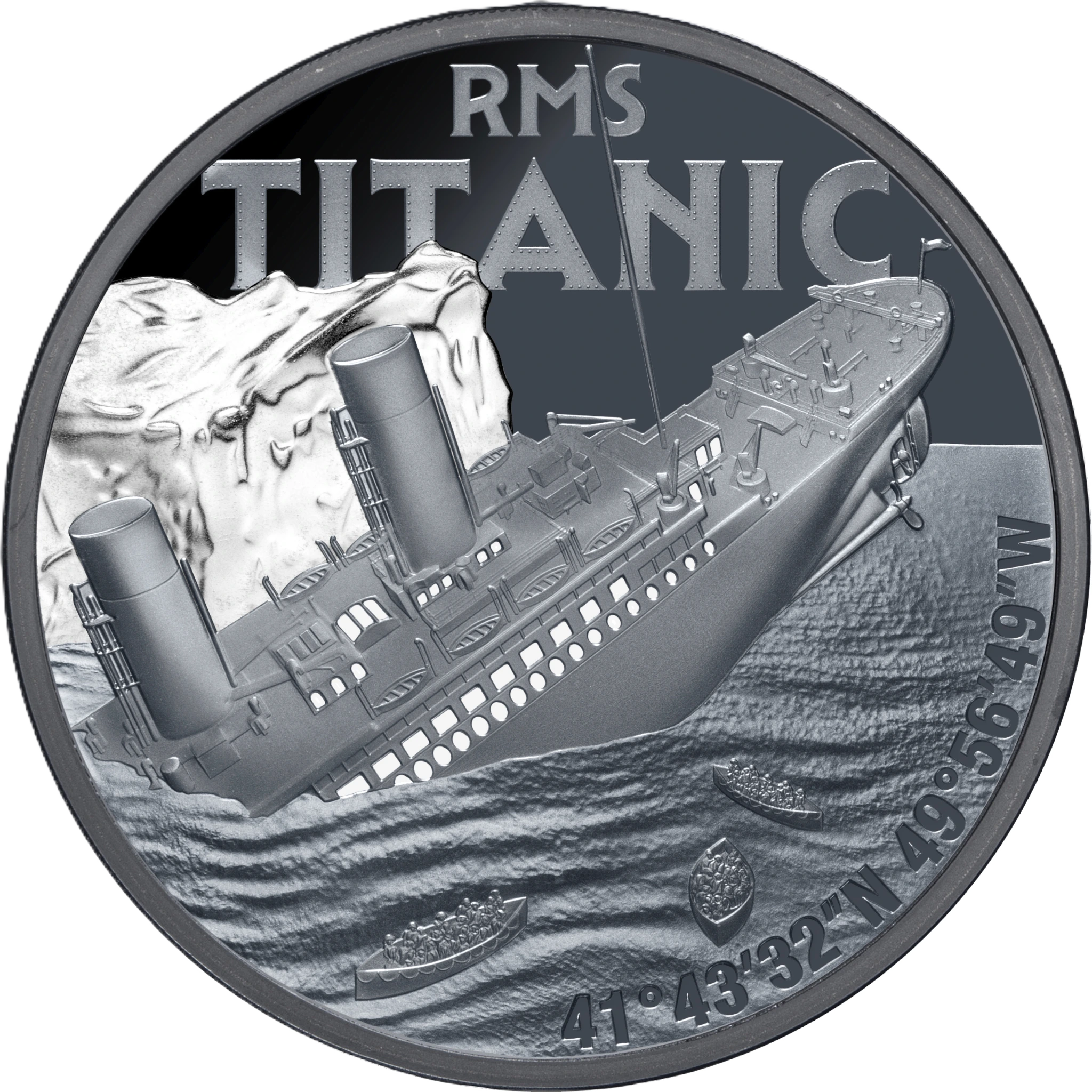 2025 NIUE Titanic $1 1oz Silver Black Proof Coin