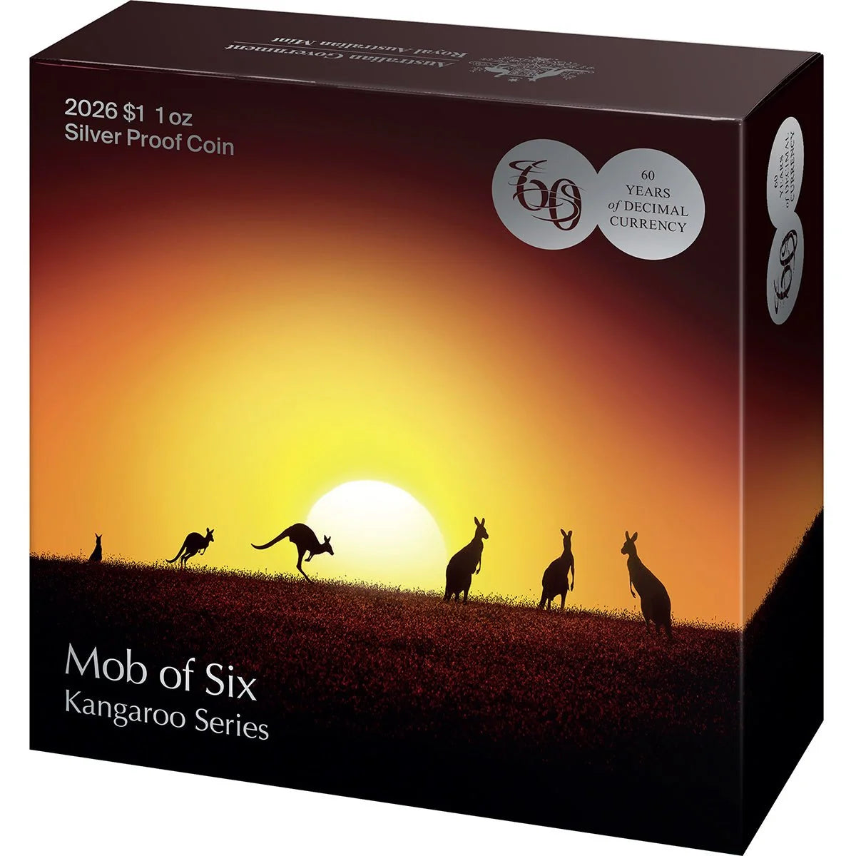 2026 RAM Mob Of Six Roos 1oz Silver Proof Coin