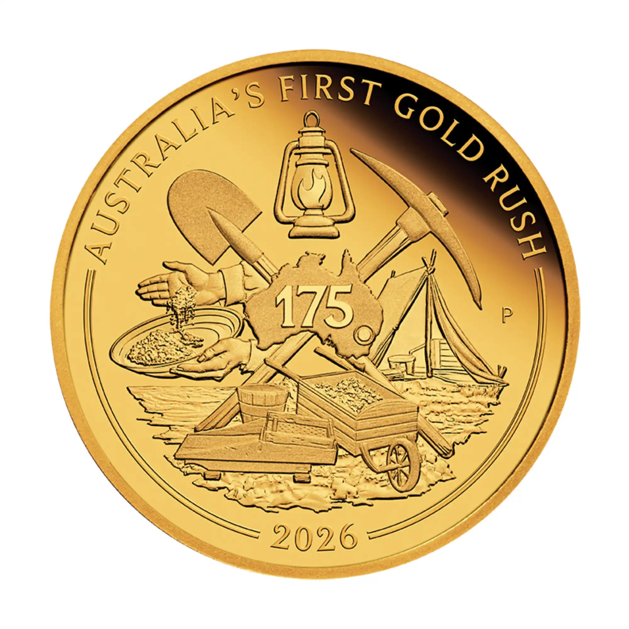 2026 Perth Mint First Gold Rush 175th Anniversary 1/4oz Gold Proof Coin