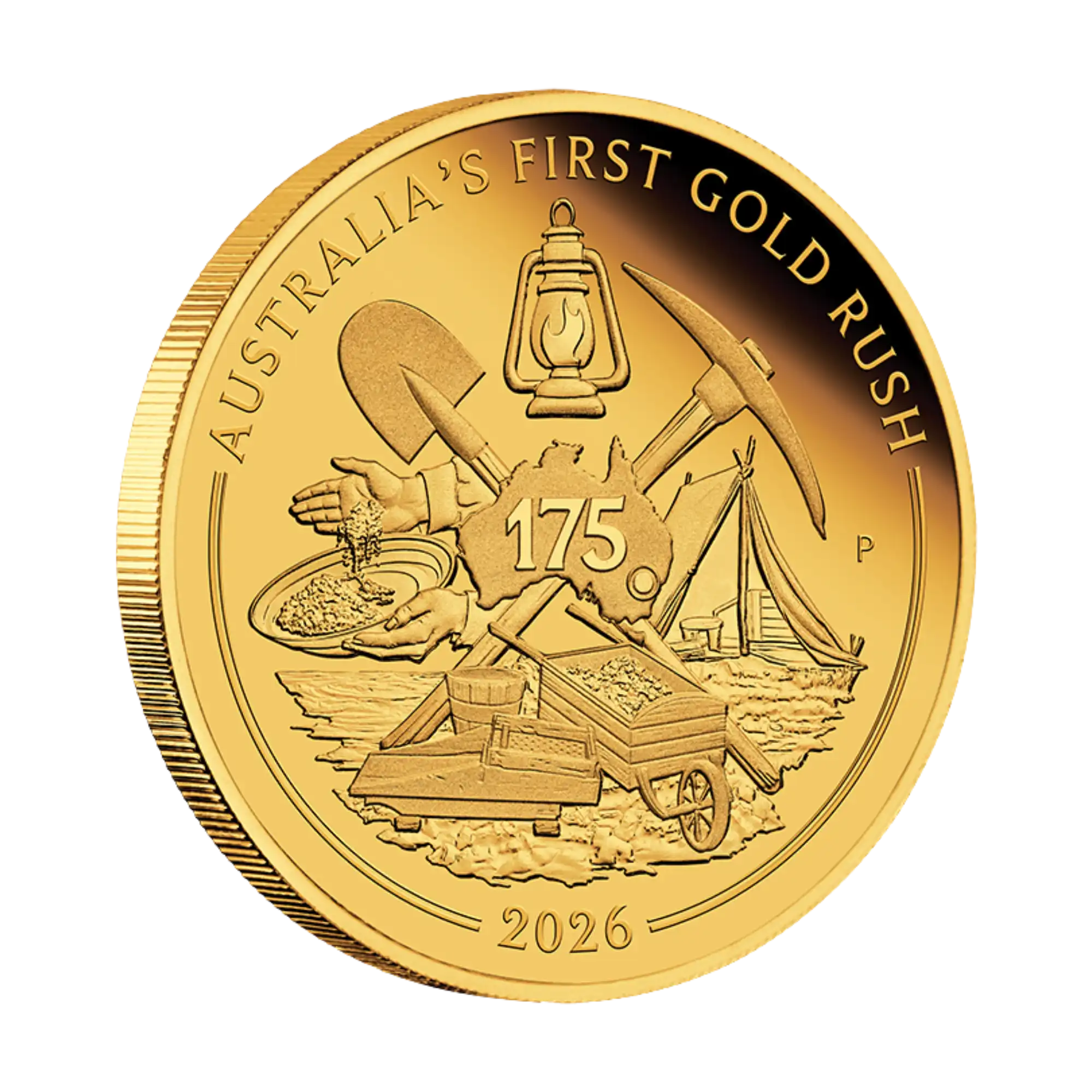 2026 Perth Mint First Gold Rush 175th Anniversary 1/4oz Gold Proof Coin