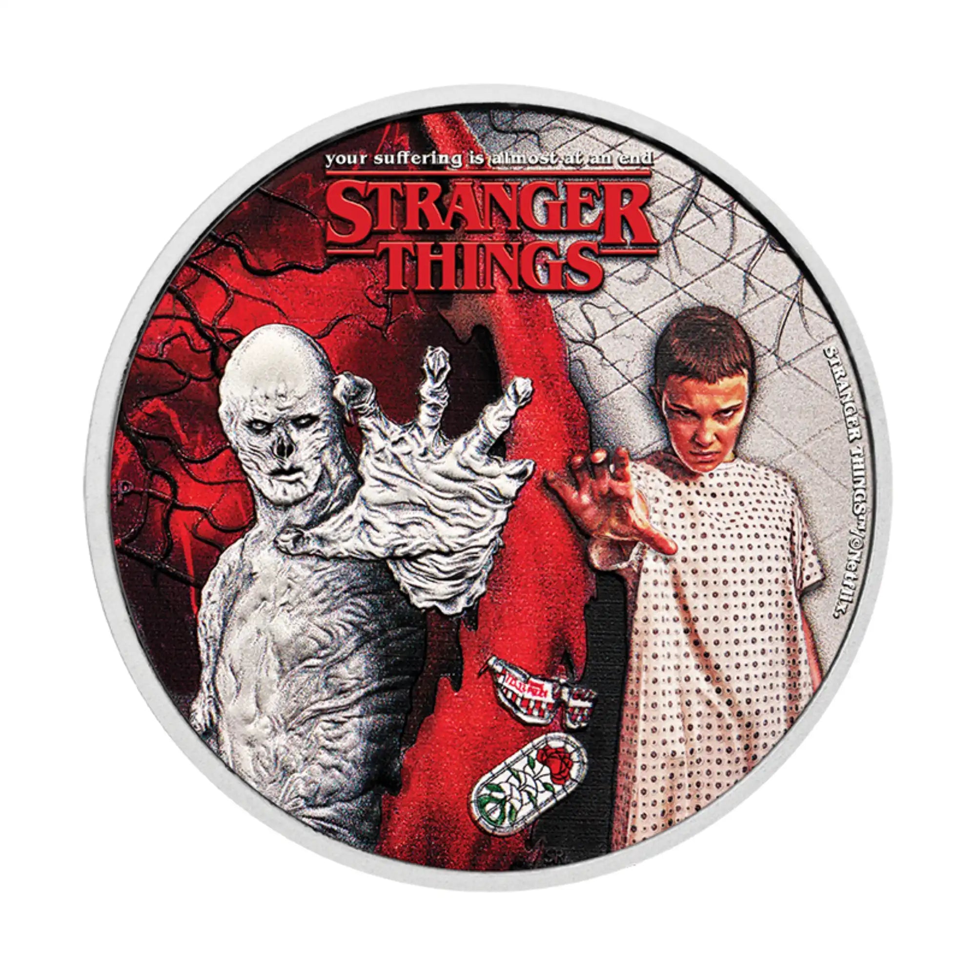2026 Perth Mint Stranger Things Eleven & Vecna 1/2 oz Silver Coloured Coin