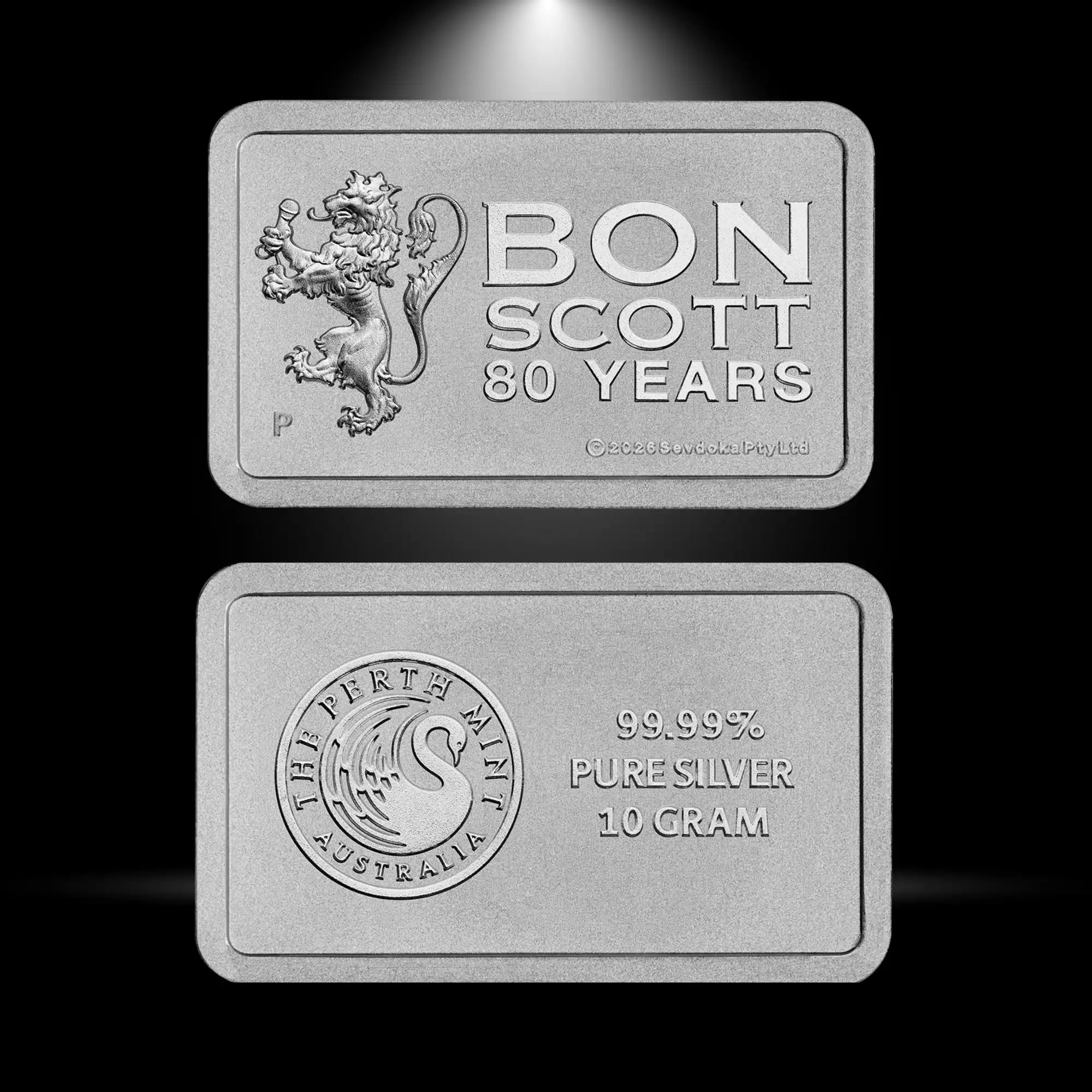 2026 Perth Mint Bon Scott 10g Silver Minted Bar