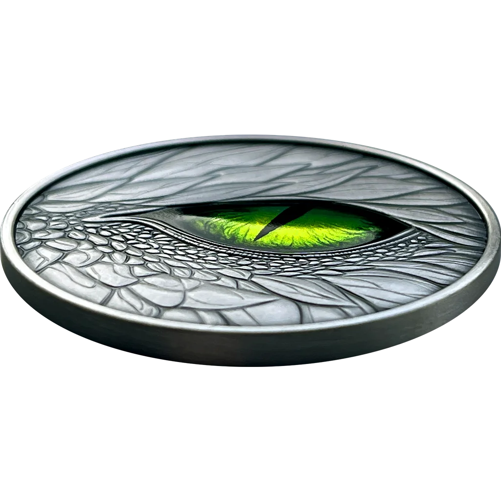 2026 Cameroon Emerald Dragon Eye 1oz Silver Coin