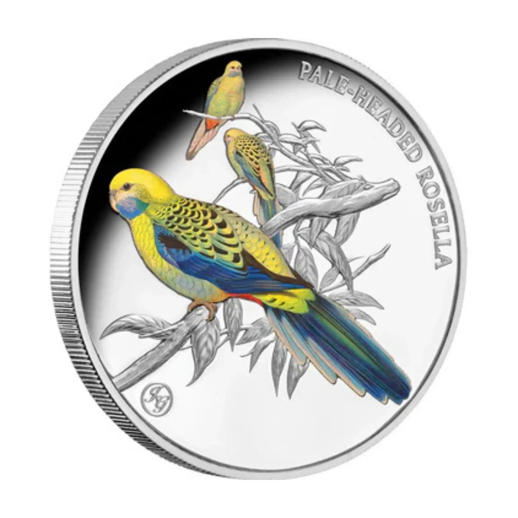 2026 Niue Birds of Australia Pale-headed Rosella 1oz Silver Coloured Proof Coin Cert
