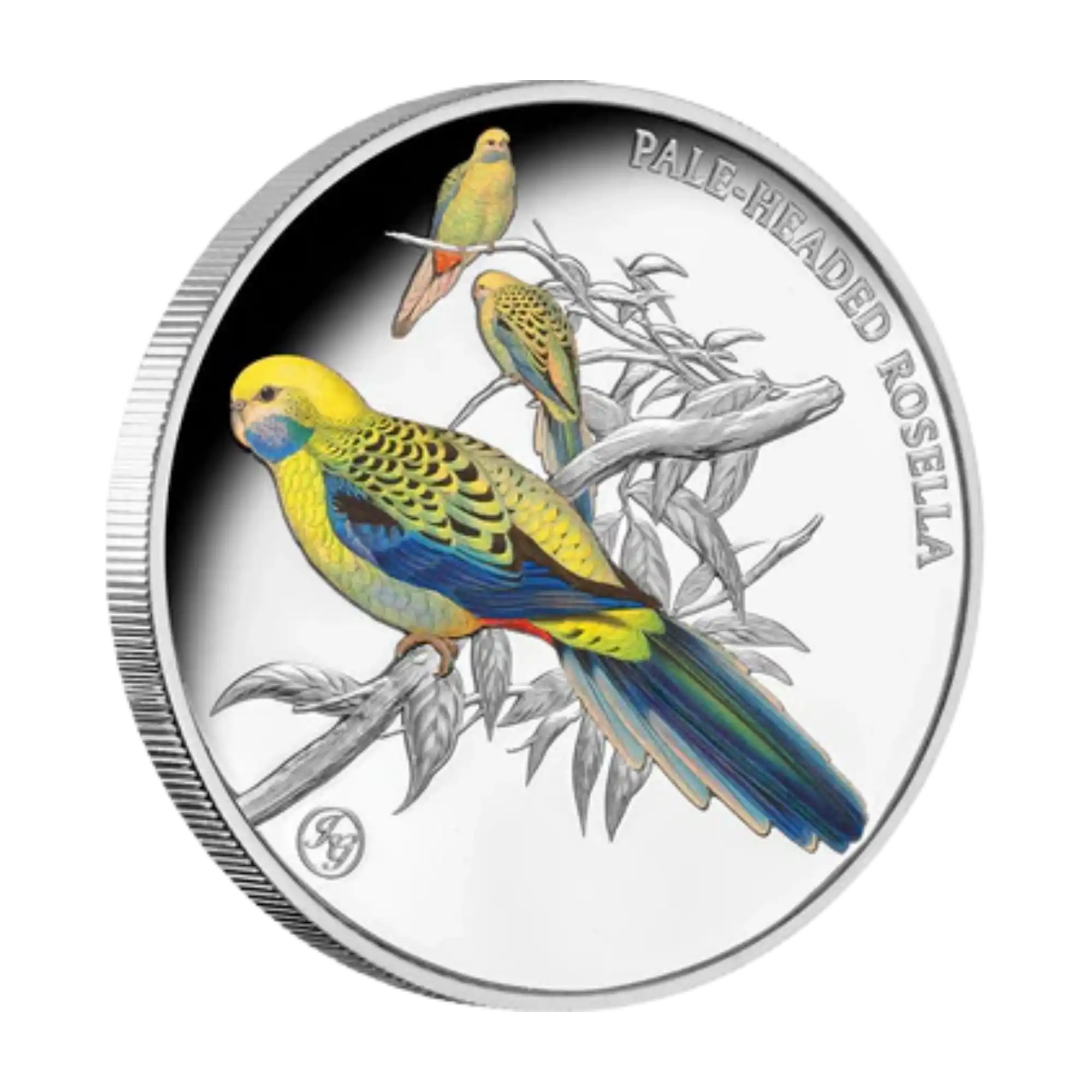 2026 Niue Birds of Australia Pale-headed Rosella 1oz Silver Coloured Proof Coin Cert
