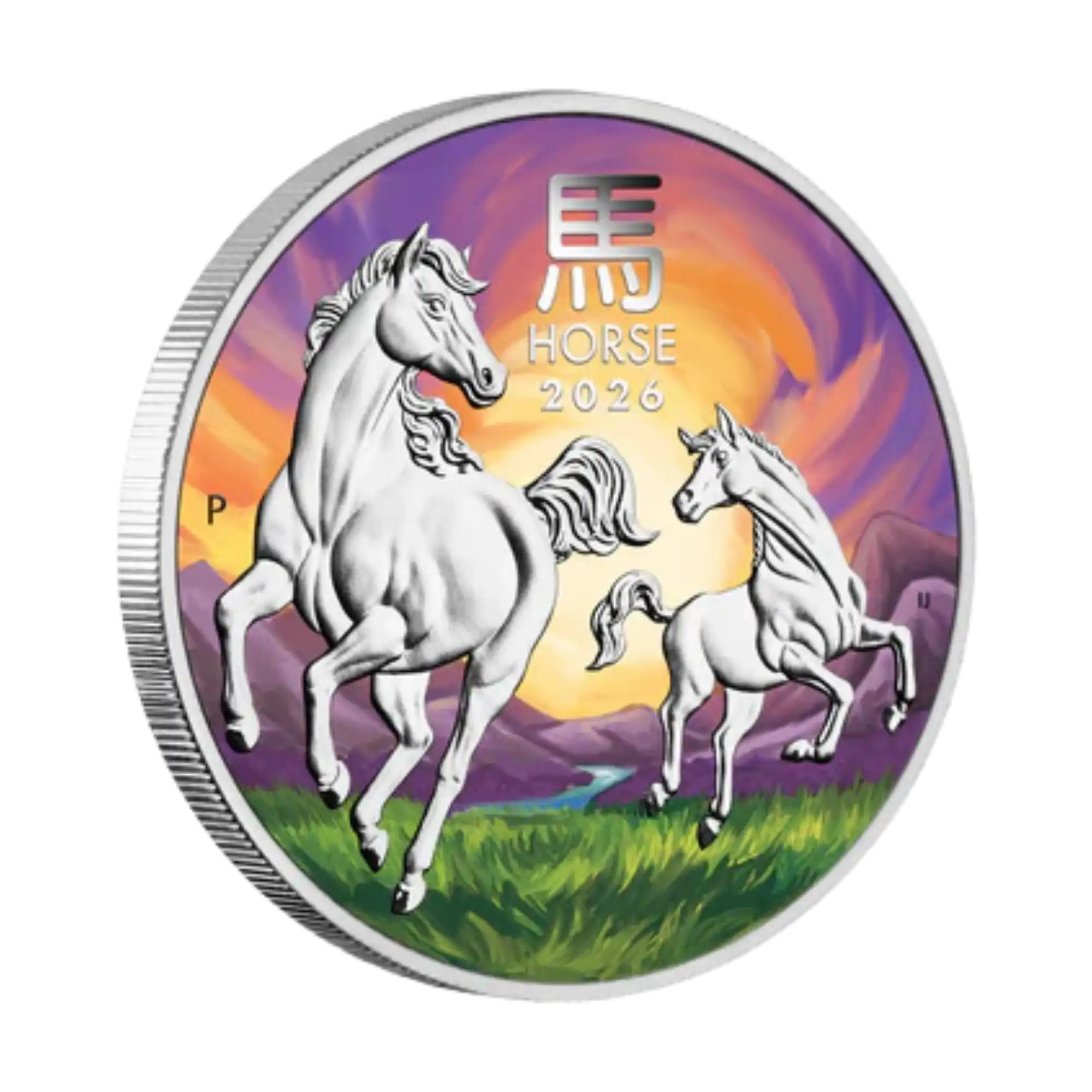 2026 Perth Mint Melbourne the Horse 1oz Silver Proof Coloured Coin