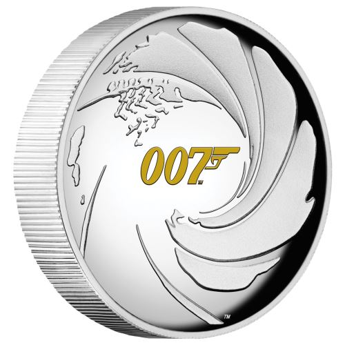 2020 Perth Mint James Bond Gun Logo 1oz Silver Proof HR Coin