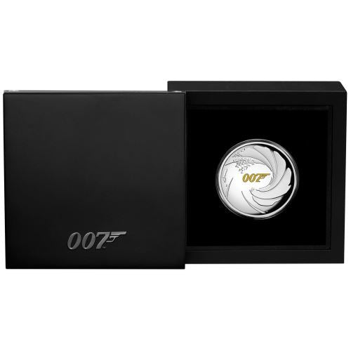 2020 Perth Mint James Bond Gun Logo 1oz Silver Proof High Relief Coin