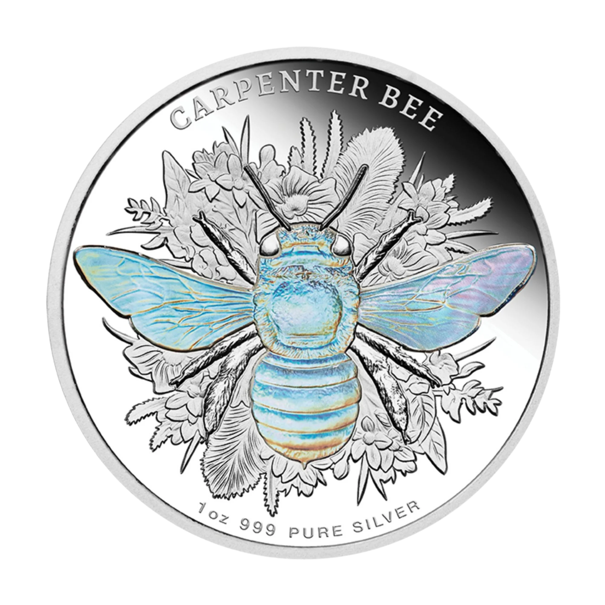 2026 Niue Native Bees Carpenter Bee 1oz Silver Proof Hologram Coin