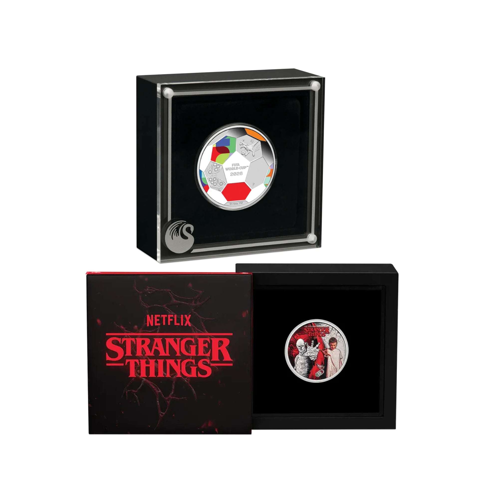 FIFA World Cup & Stranger Things 1/2oz Silver Proof 2 Coin Collection