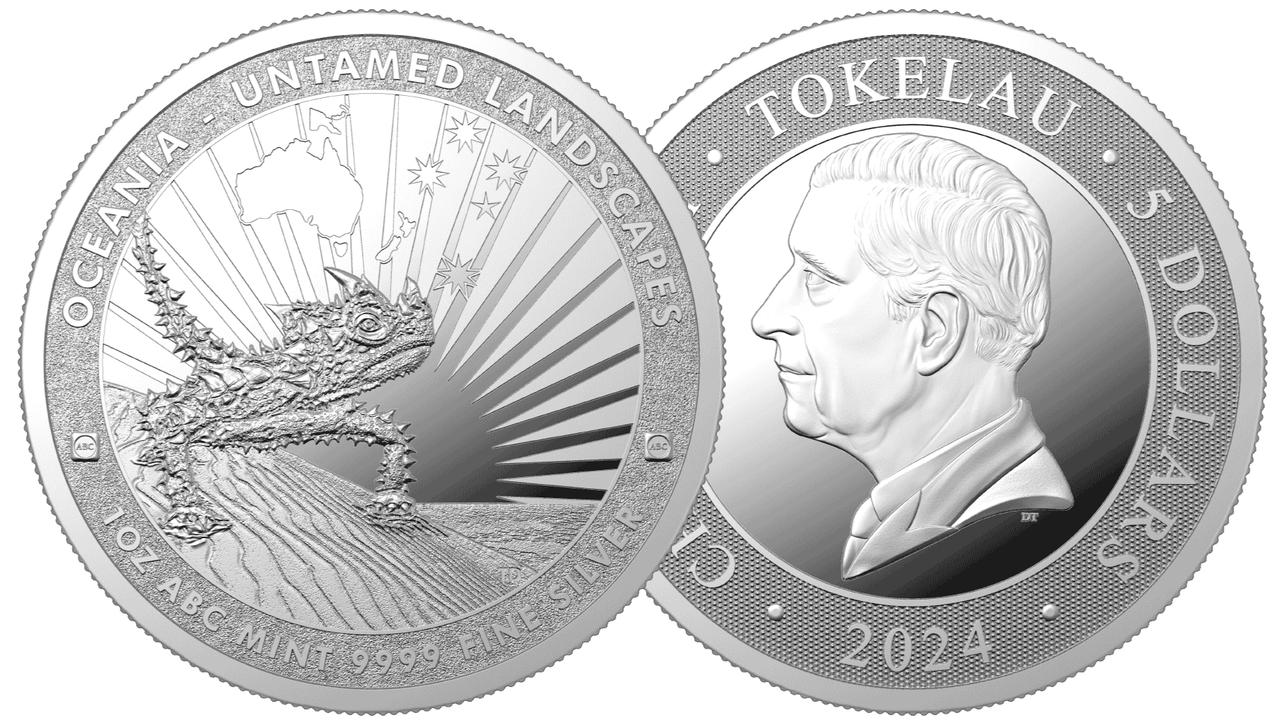 2024 ABC Untamed Landscapes Thorny Lizard 1oz Silver Coin