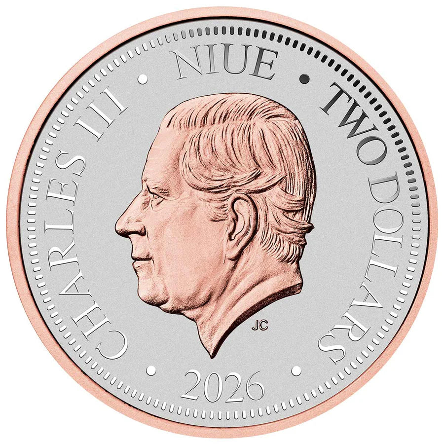 2026 Niue WedgeTailed Eagle Rose Gold-Plated 1oz Silver Proof Coin