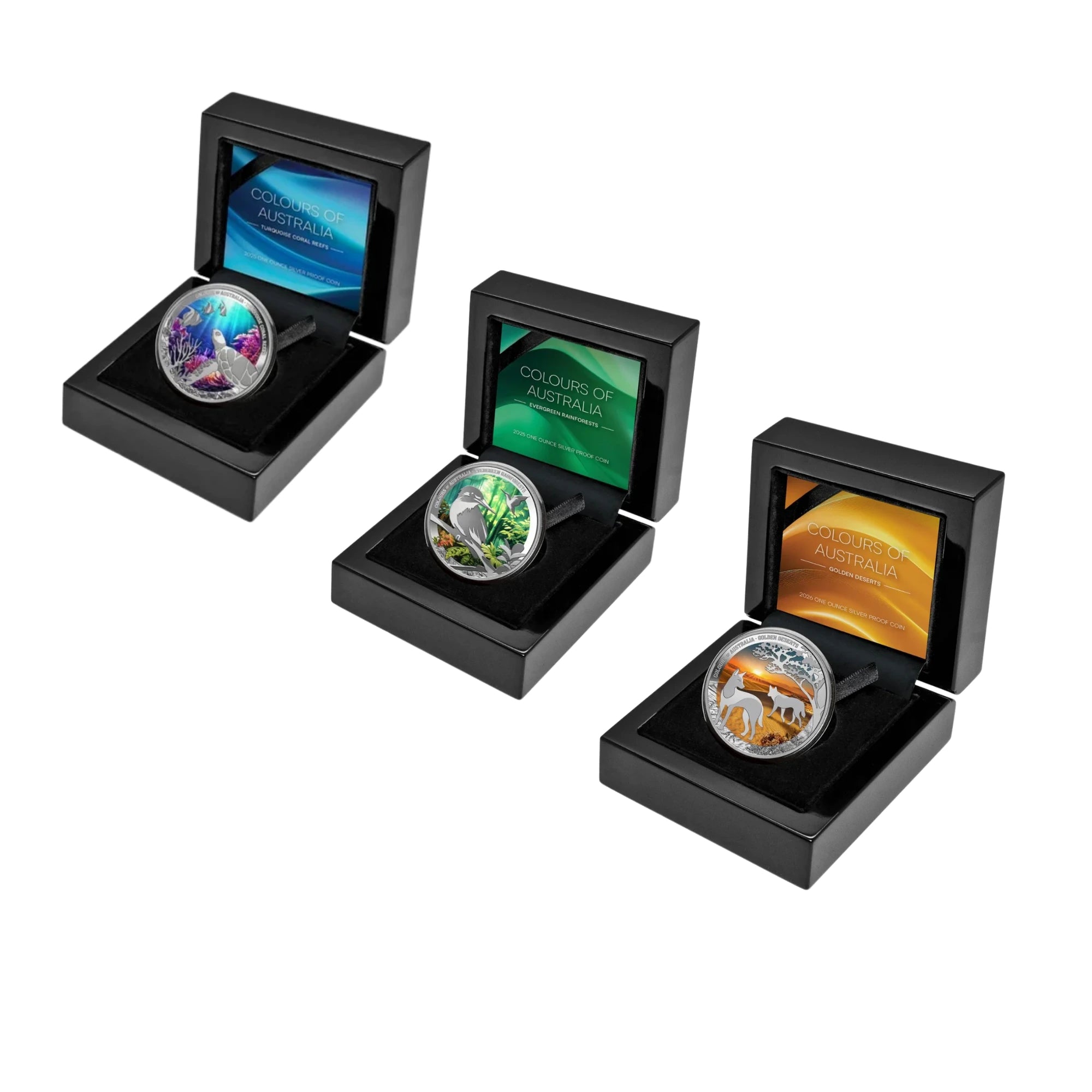 2024–2026 Niue Colours of Australia 1oz Silver Proof 3 Coin Collection
