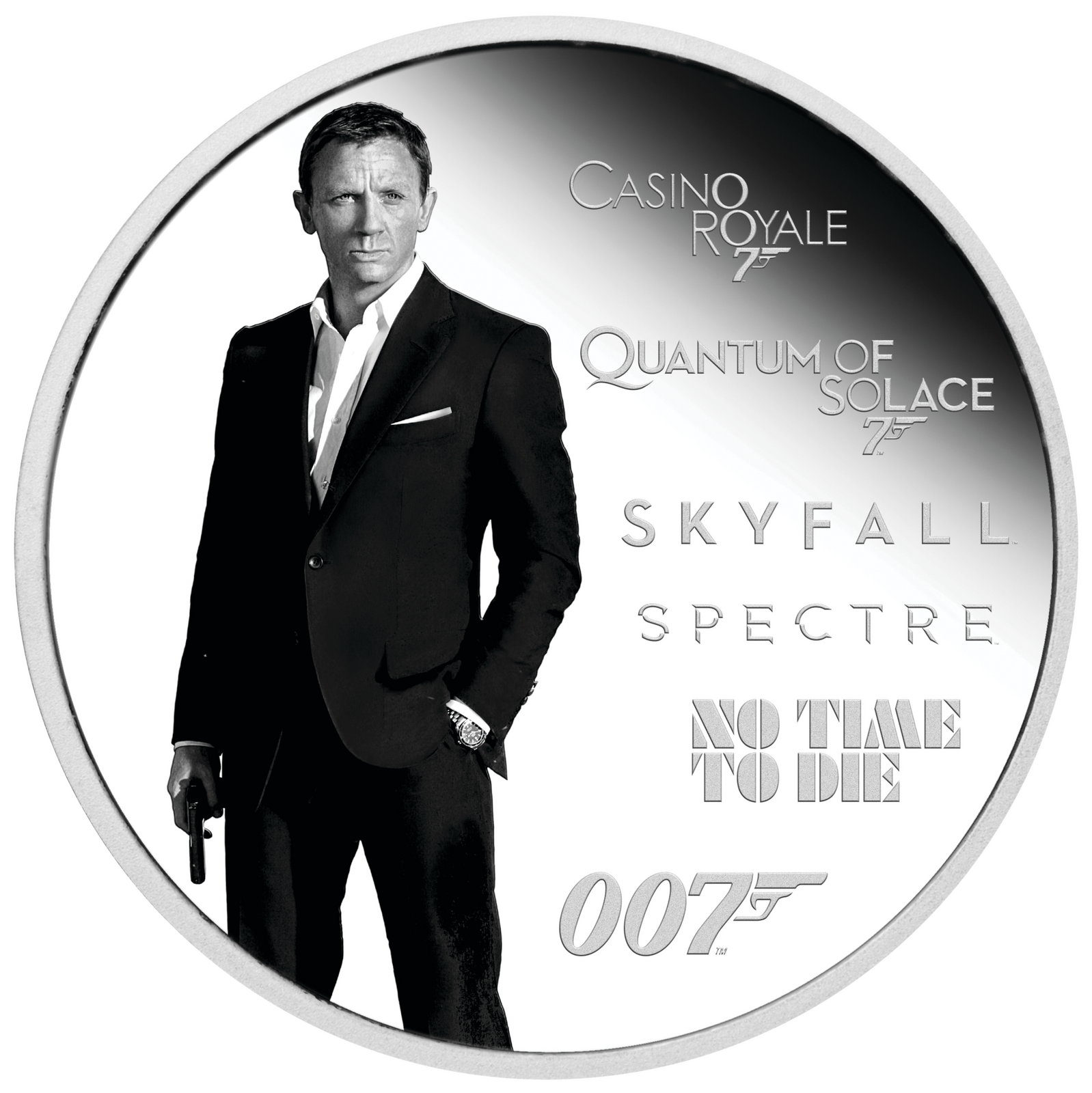 2024 Perth Mint James Bond Daniel Craig Legacy Series 1oz Silver Proof Coloured Coin