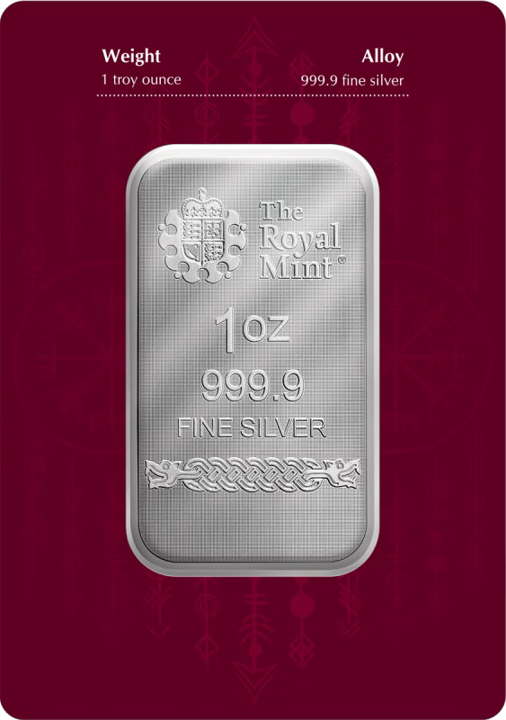 2025 The Royal Mint Norse Gods Loki 1oz Silver Bullion Bar