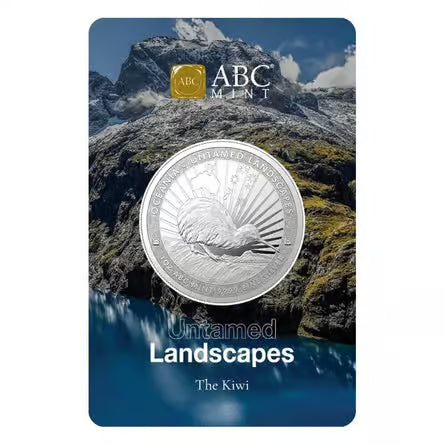 2024 ABC Untamed Landscapes Kiwi 1oz Silver Bu Coin ibn Blister Pack