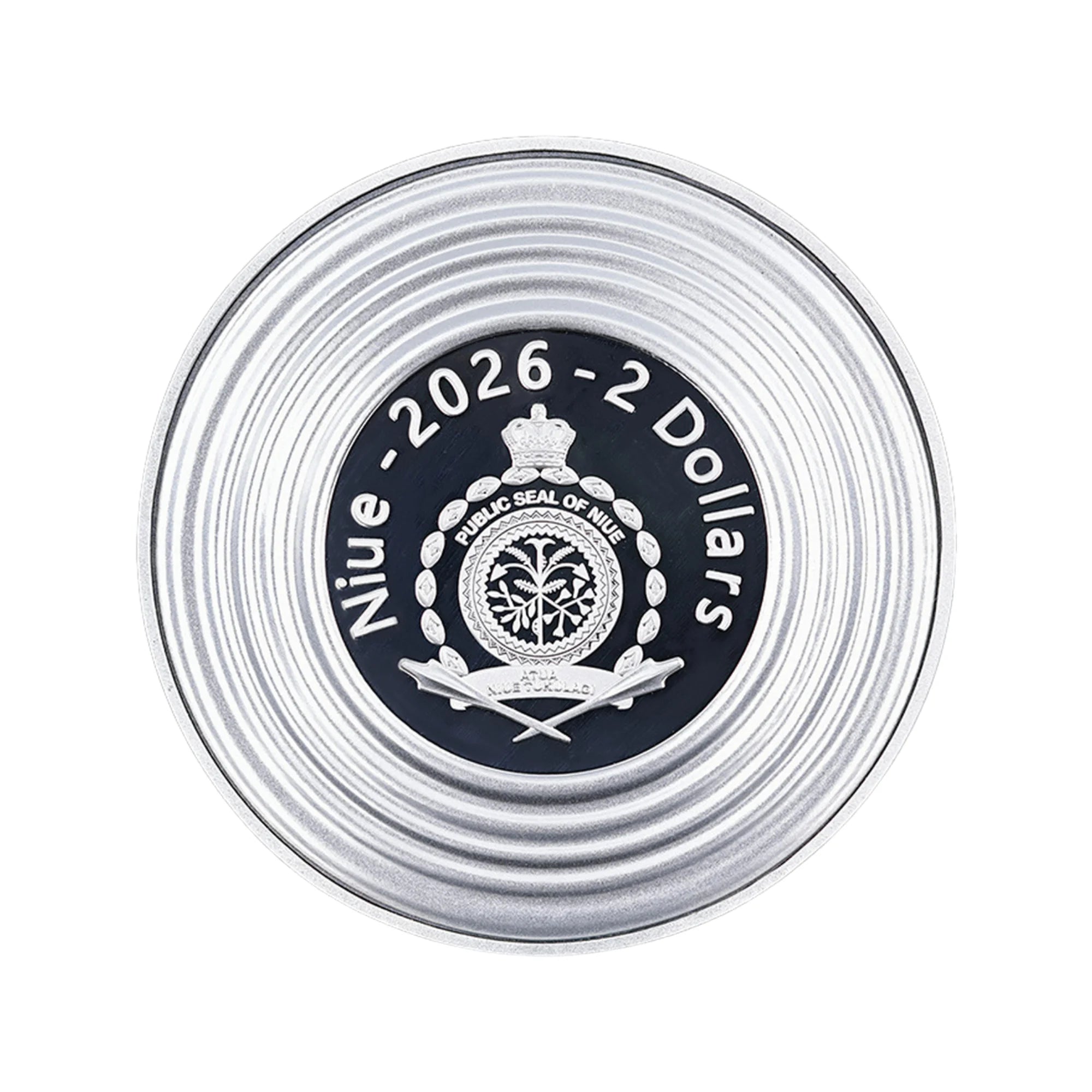 2026 Niue Wireframe Art Lady Waterfall 2oz Silver Antiqued Coin