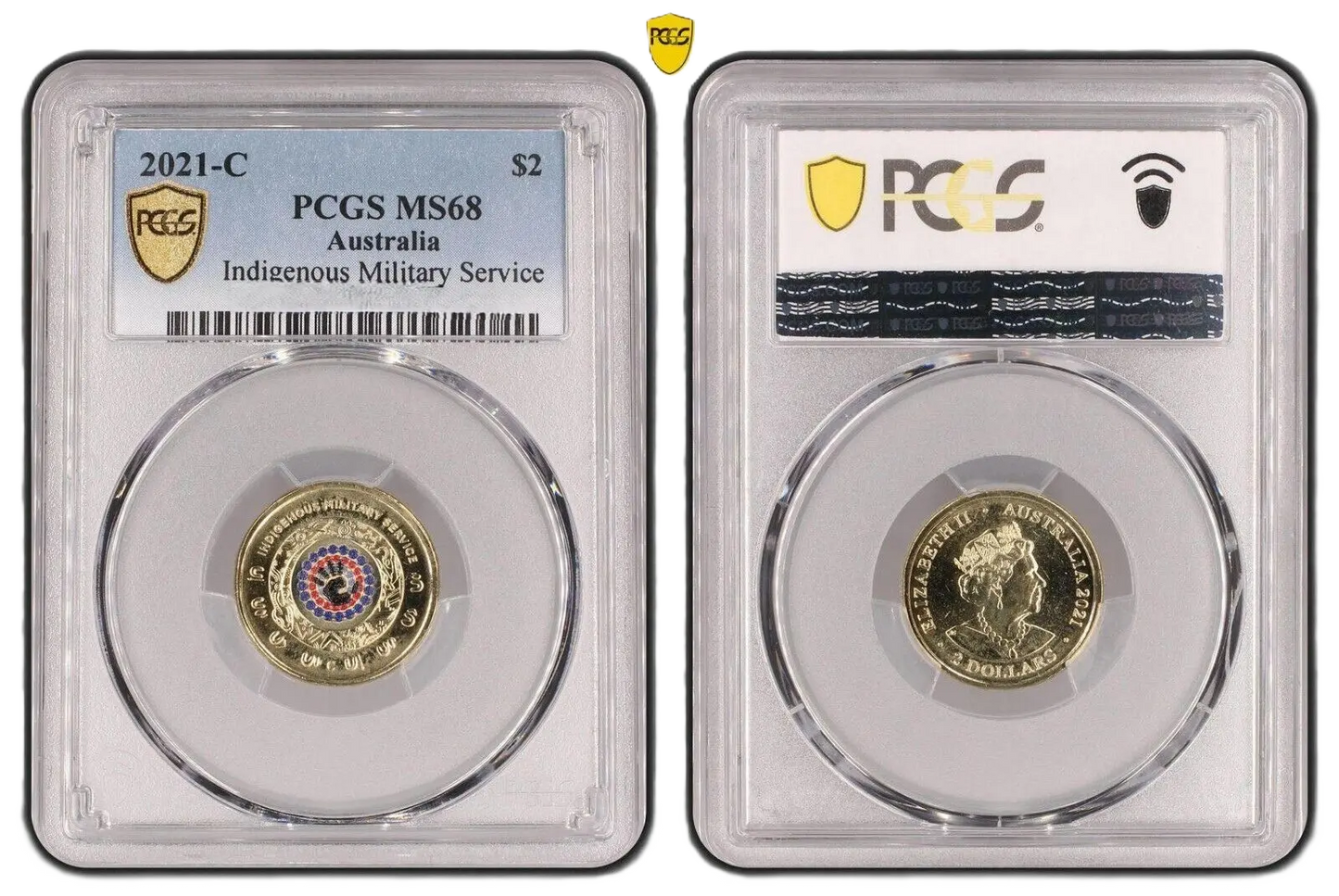 2021 PCGS MS68 graded Indigenous Military Services IMS coin