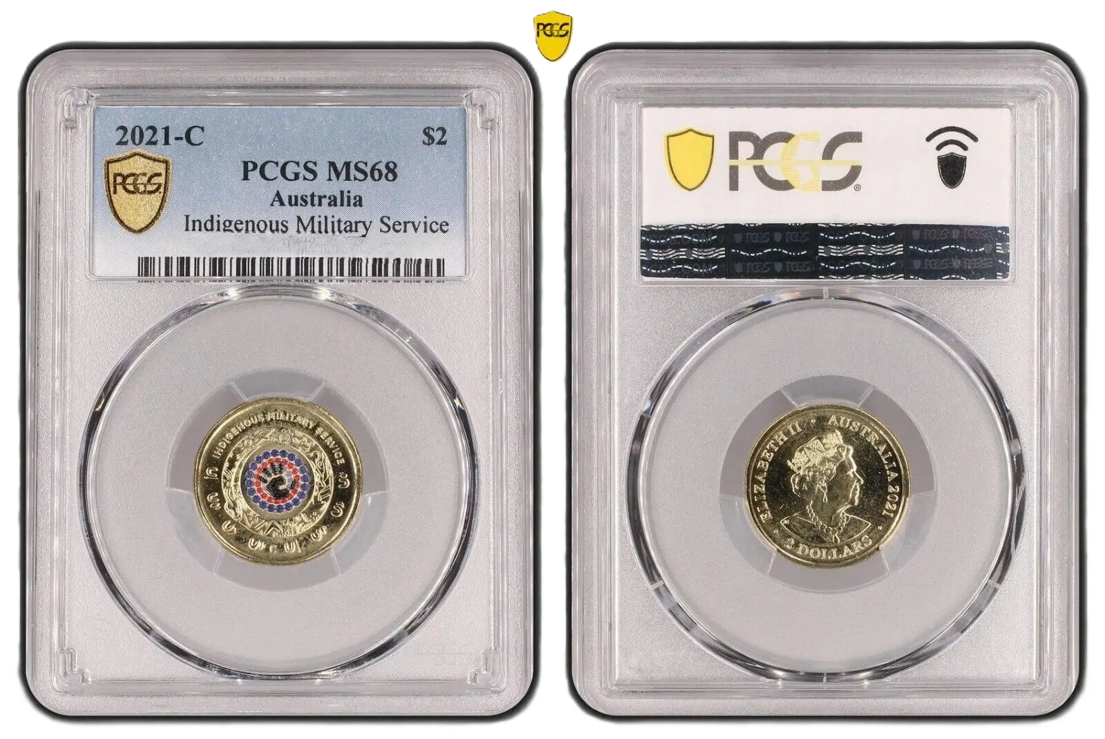 2021 PCGS MS68 graded Indigenous Military Services IMS coin