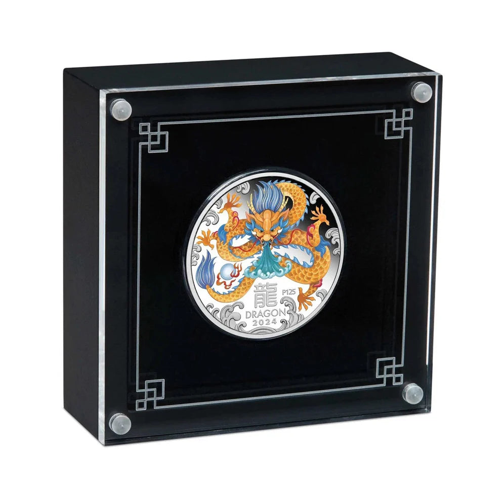 Perth Mint Lunar 1/2oz Silver Proof Coloured 5 Coin Collection
