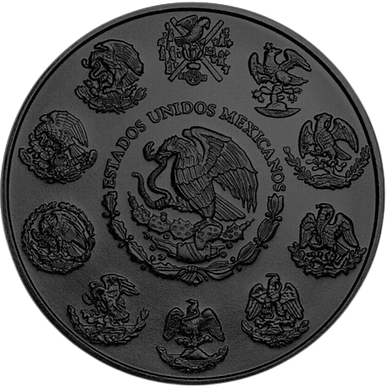 2023 Mexico Libertad Aztec Calendar 1oz Silver Colorized coin