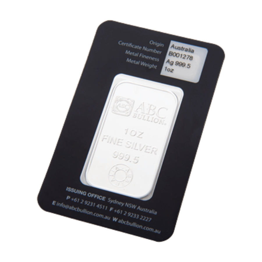 ABC Mint Eureka Sealed 1oz Silver Bullion Bar on Card