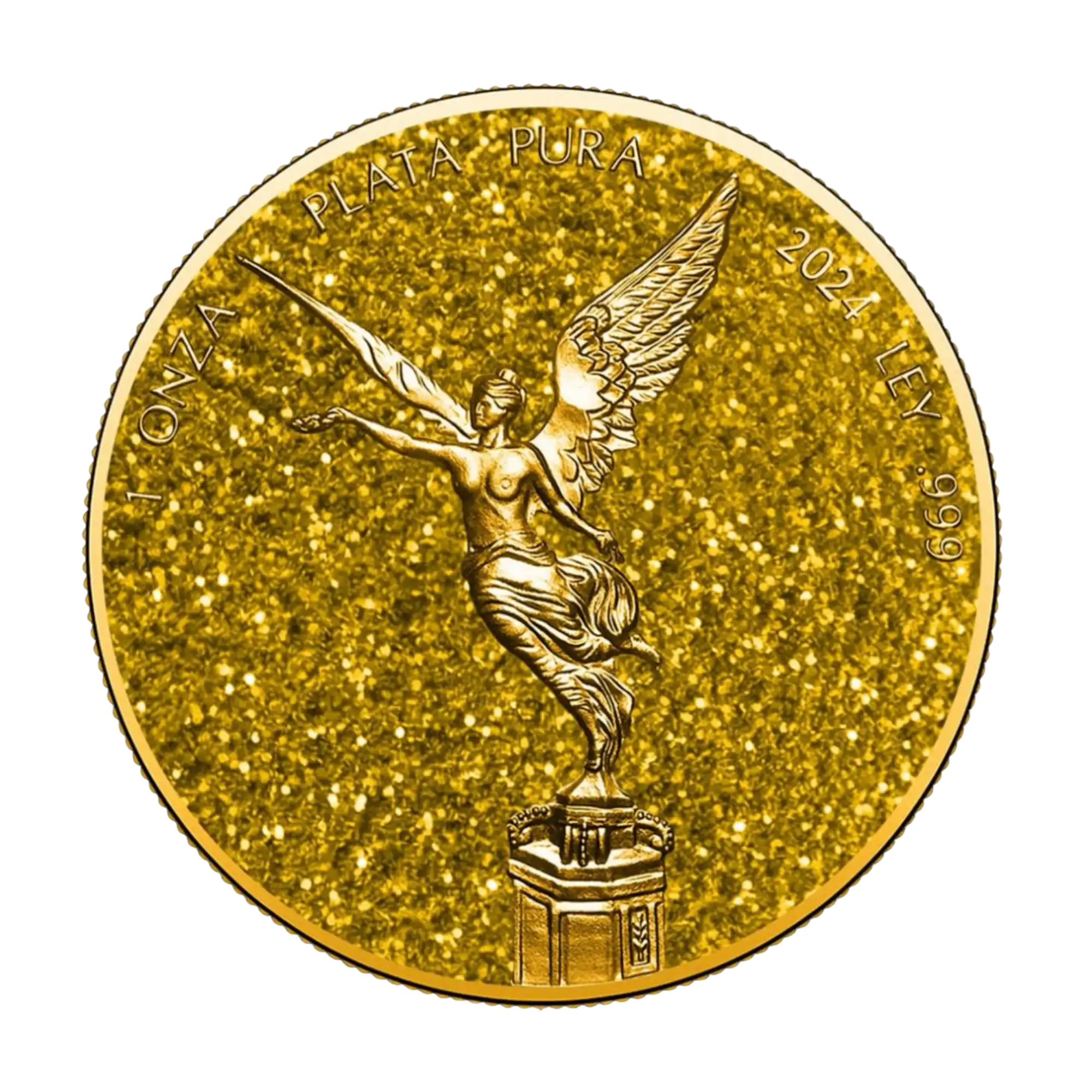 2024 Mexico Precious Gemstones Citrine Quartz 1oz Silver Gold Plated Coin