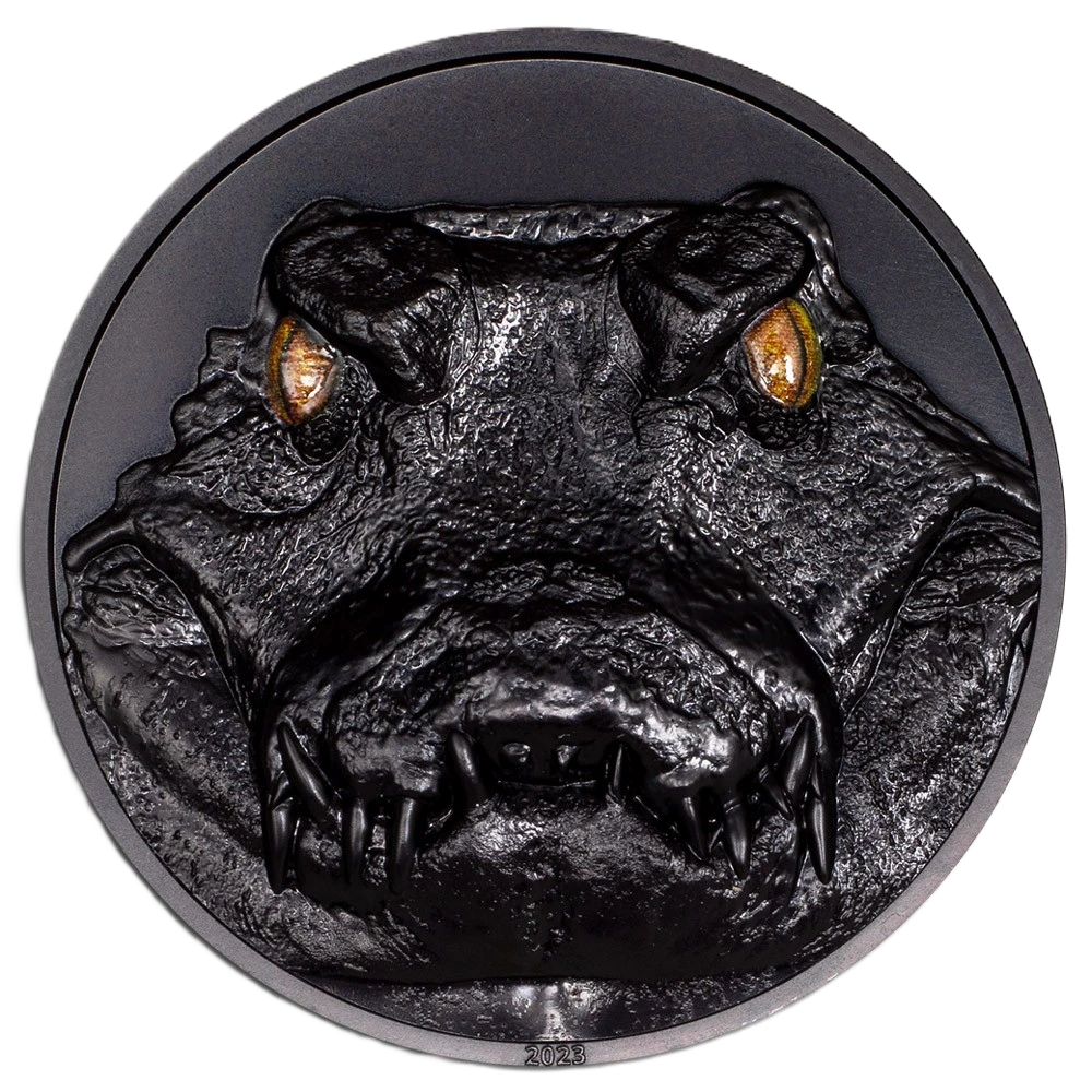 2023 $10 Caiman – Hunters by Night 2oz Black Proof Coin