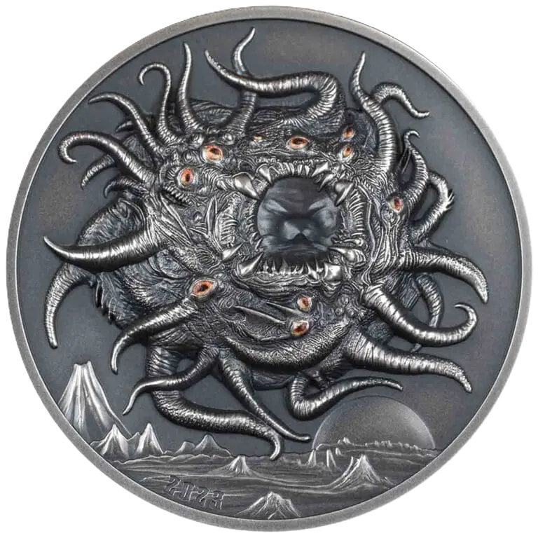 2023 Lovecraft Azathoth 3oz Silver Antiqued Ultra High Relief Coin