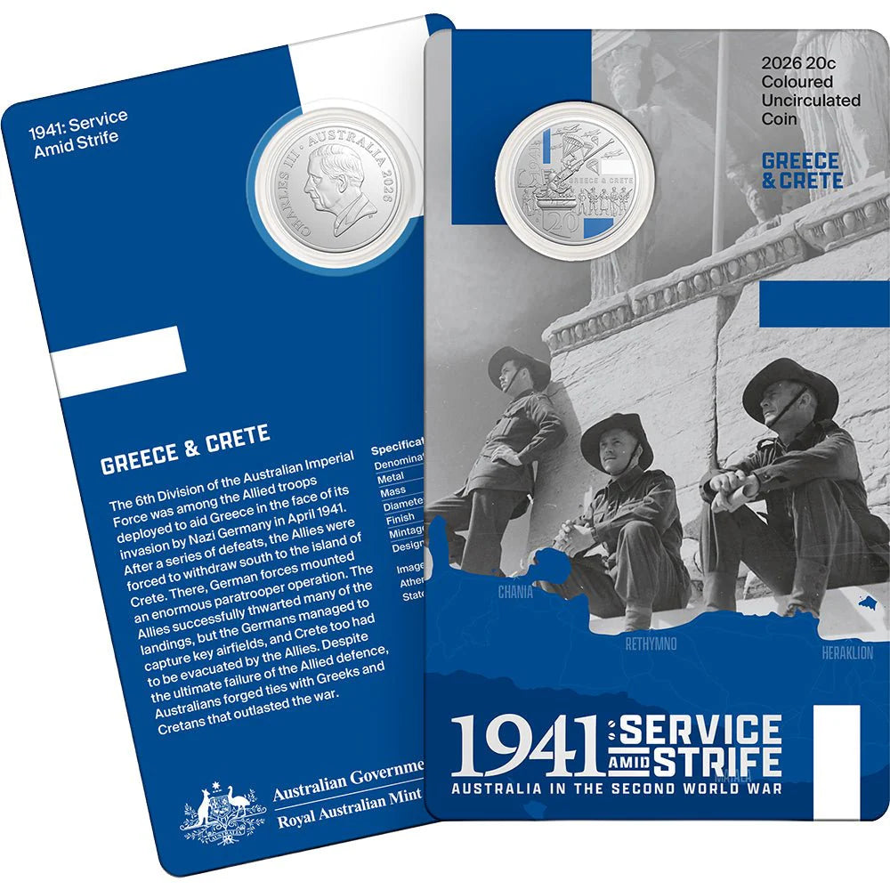 2026 RAM Service Amid Strife 20c UNC Coloured 3-Coin Set