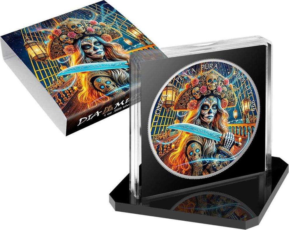 2024 Mexico Dia De Los Muertos Corsair 1oz Silver Coin