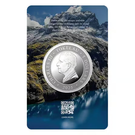 2024 ABC Untamed Landscapes Kiwi 1oz Silver Bu Coin ibn Blister Pack