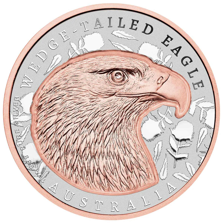 2026 Niue WedgeTailed Eagle Rose Gold-Plated 1oz Silver Proof Coin