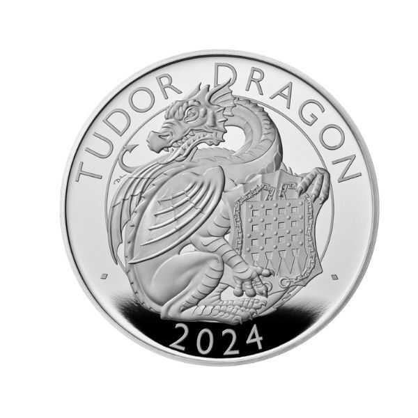 2024 Royal Mint Tudor Beasts Tudor Dragon 1oz Silver Proof Coin