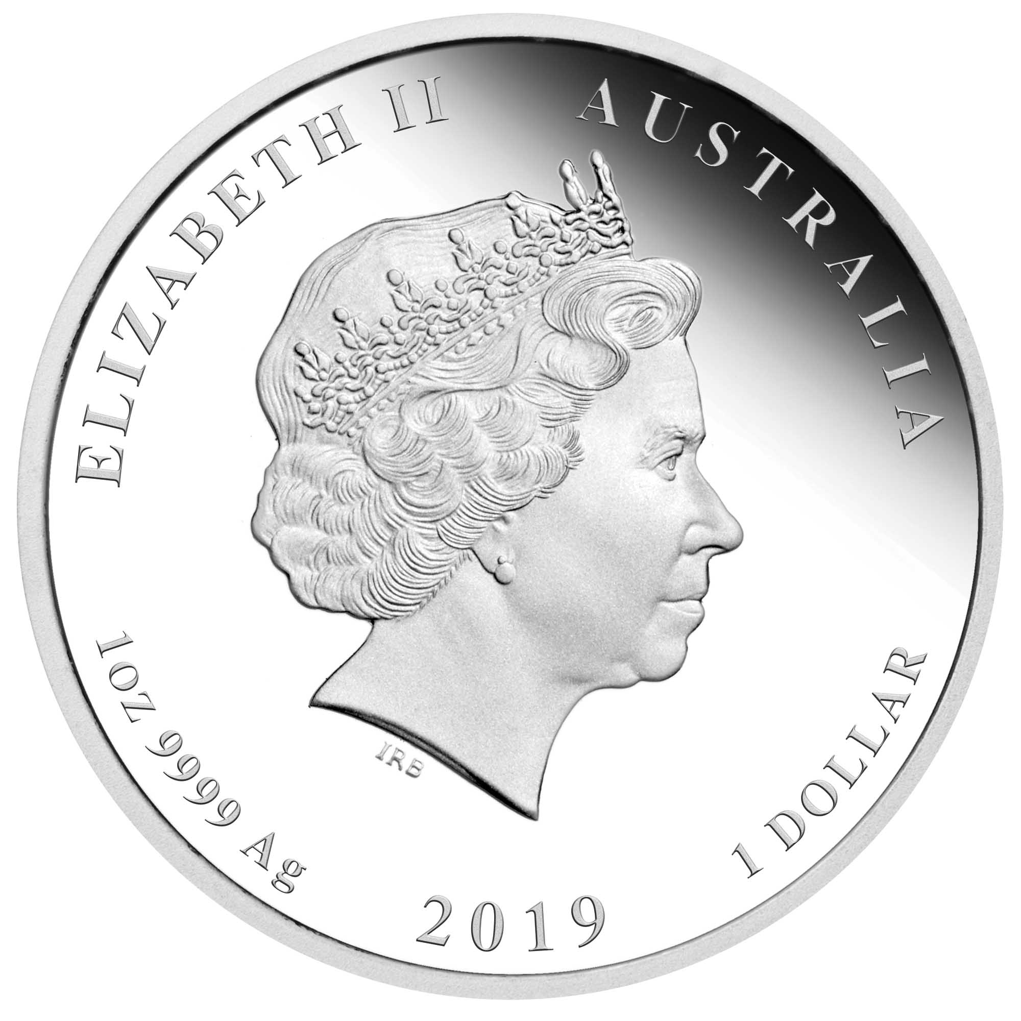 2019 Perth Mint Lunar Pig 1oz Silver Proof Coloured Coin