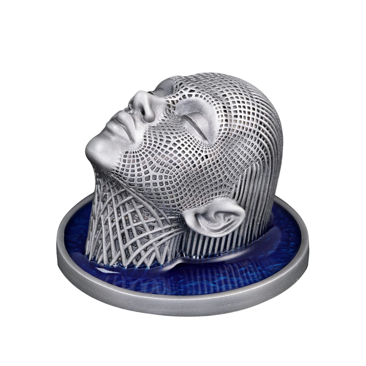 2026 Niue Wireframe Art Lady Waterfall 2oz Silver Antiqued Coin