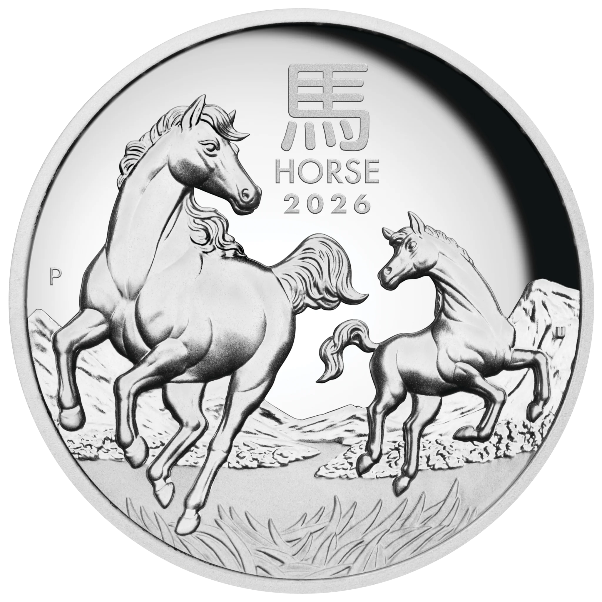 2026 PerthMint Horse 1oz Silver Proof High Relief Coin