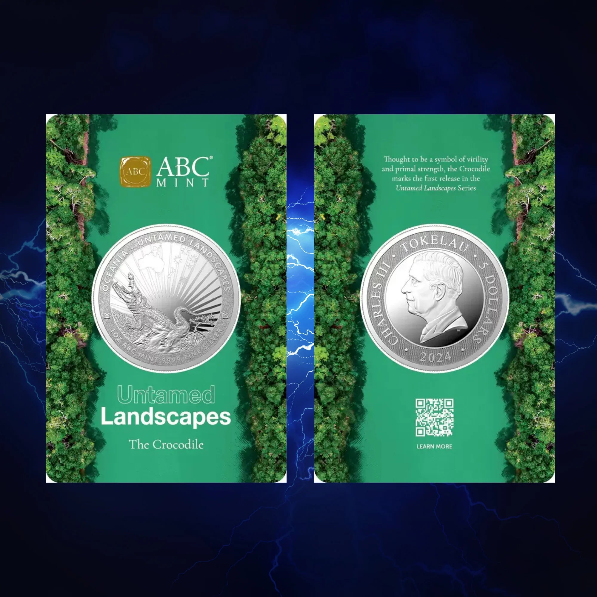 2024 ABC Untamed Landscapes Crocodile 1oz Silver Coin