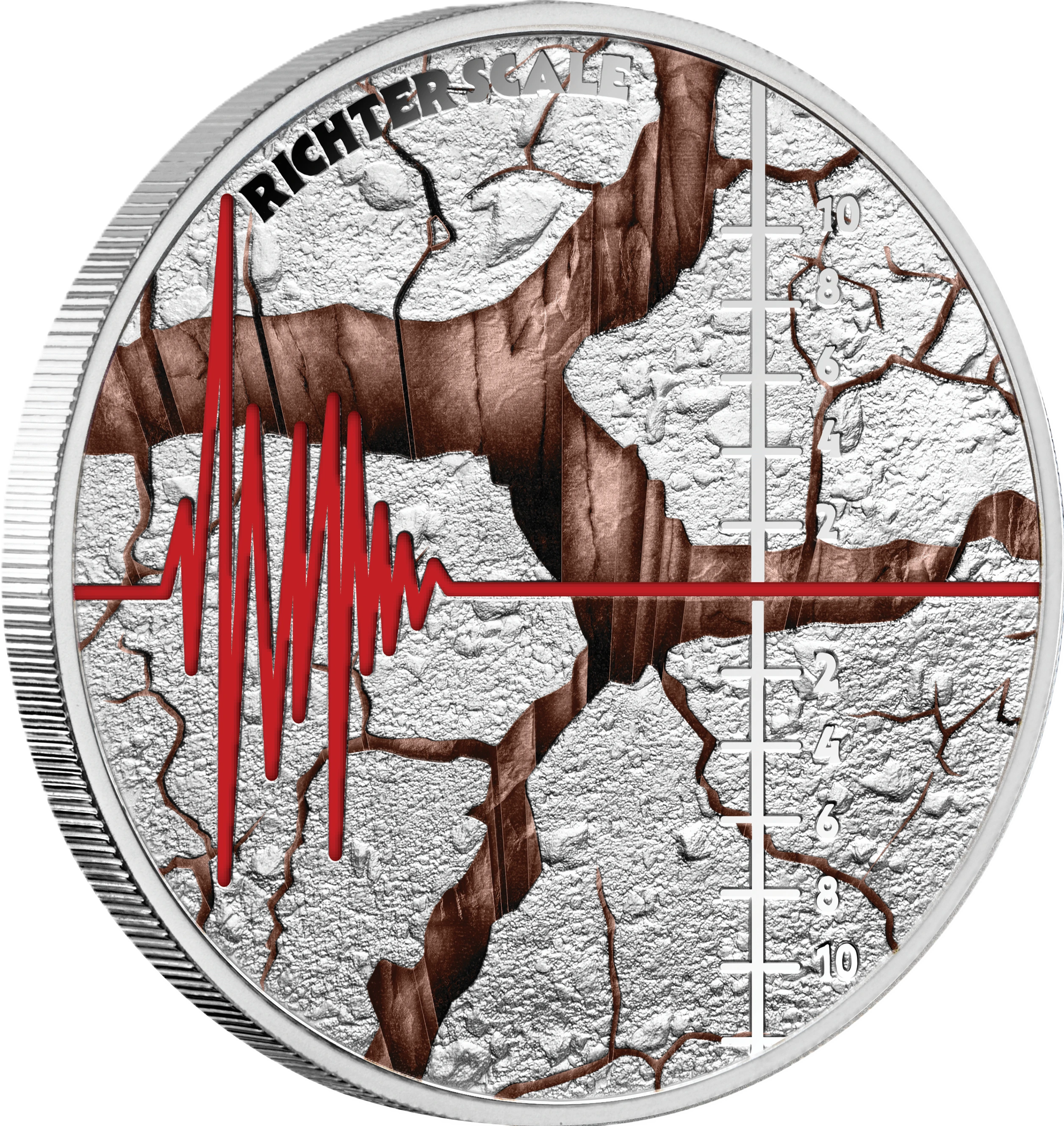 2025 Niue Richter Scale 90th Anniversary 1oz Silver Proof Coin