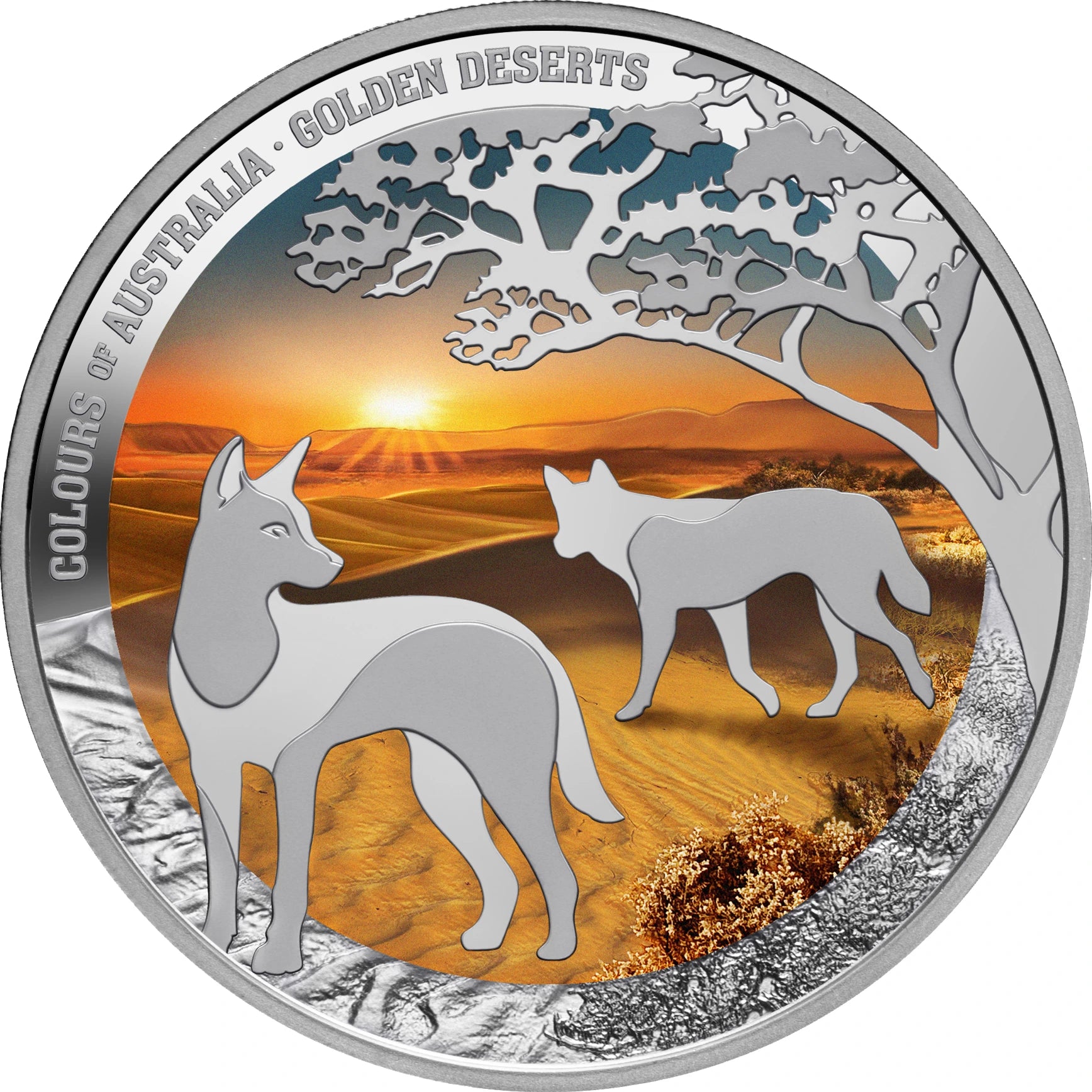2026 Niue Colours of Australia Golden Deserts 1oz Silver Proof Coloured Coin