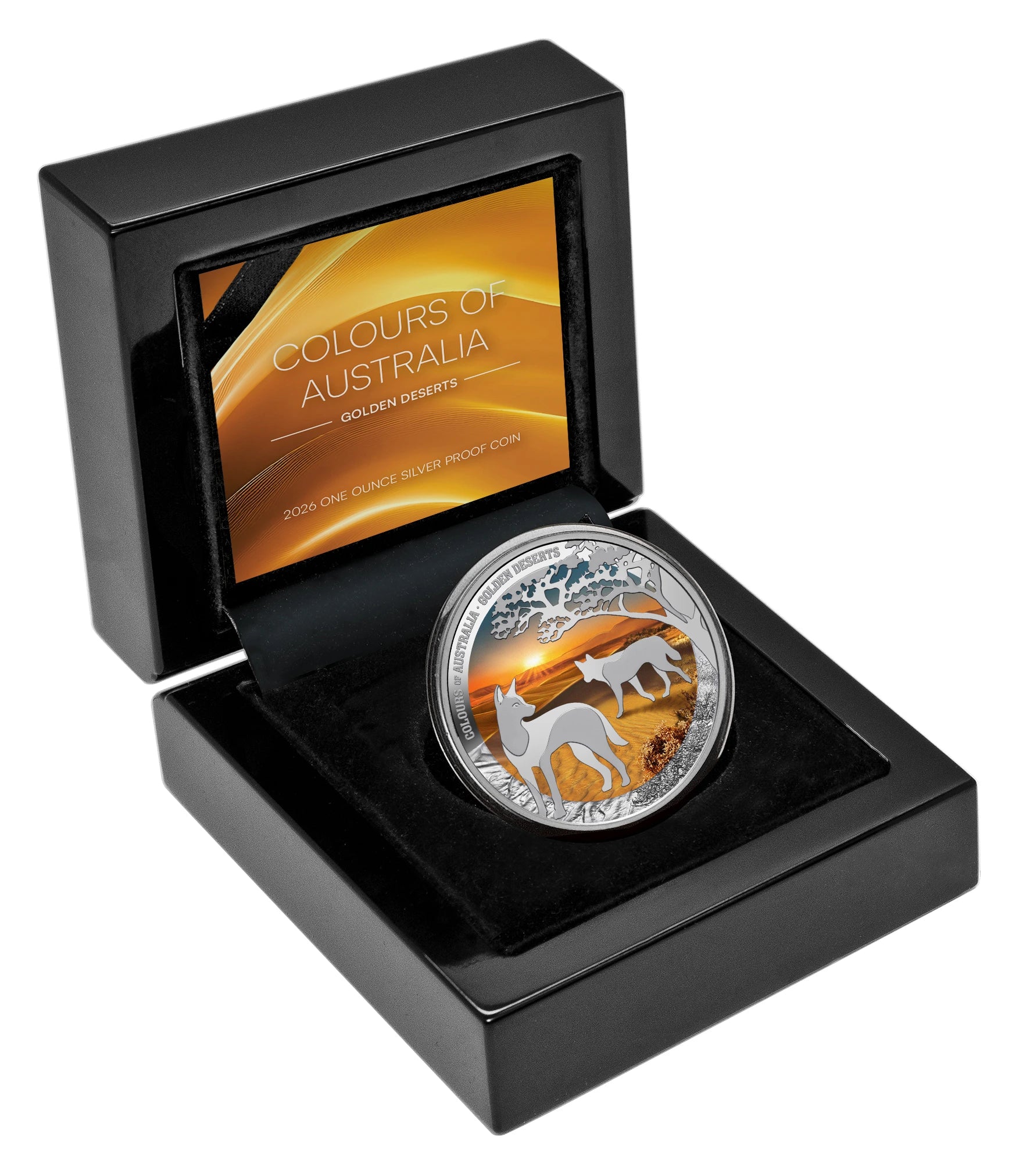 2026 Niue Colours of Australia Golden Deserts 1oz Silver Proof Coloured Coin