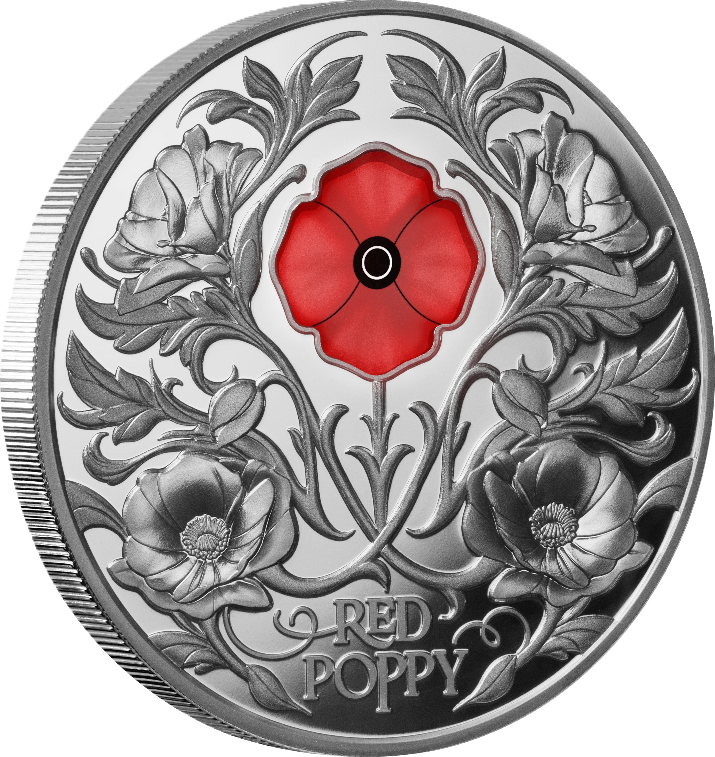 2026 Niue Red Poppy Window 2oz Silver Proof Coin