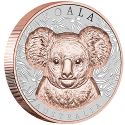 2025 Native Impressions Australian Koala 1oz Silver Super Incused Rose Gold Coin