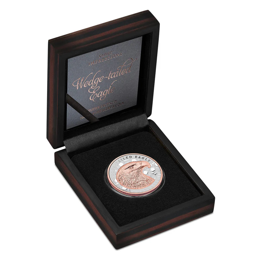 2026 Niue WedgeTailed Eagle Rose Gold-Plated 1oz Silver Proof Coin